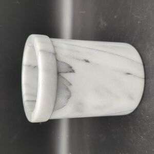 Studio Nova white and grey veined marble utensil holder vase